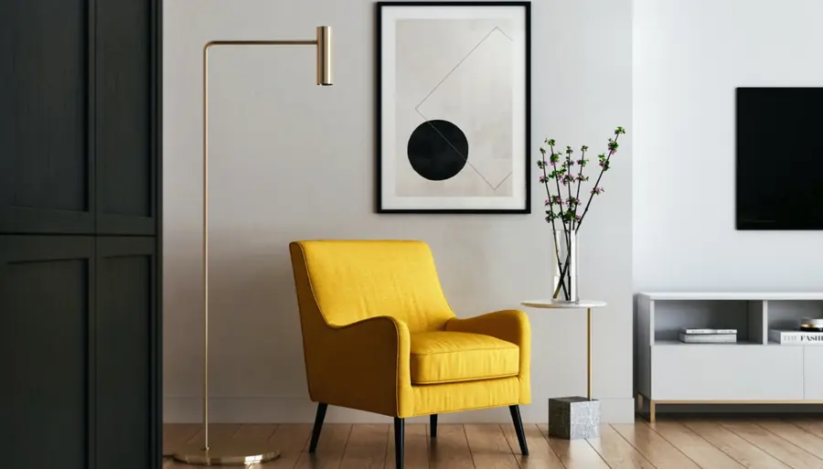 Heller Wartebereich mit Sessel